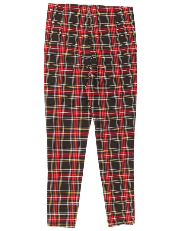 Zara Γυναικείο Skinny Casual Παντελόνι XL W36 L27 Black Check Viscose
