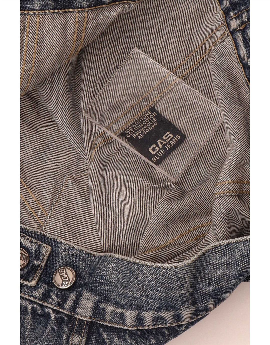 Ανδρικό τζιν μπουφάν Gas UK 40 Large Blue Cotton