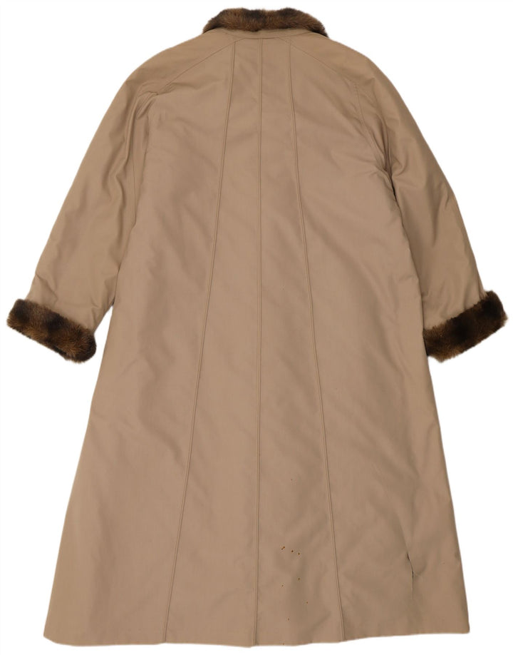 VINTAGE Γυναικείο Πανωφόρι από Faux Fur παλτό EU 40 Medium Beige Polyester