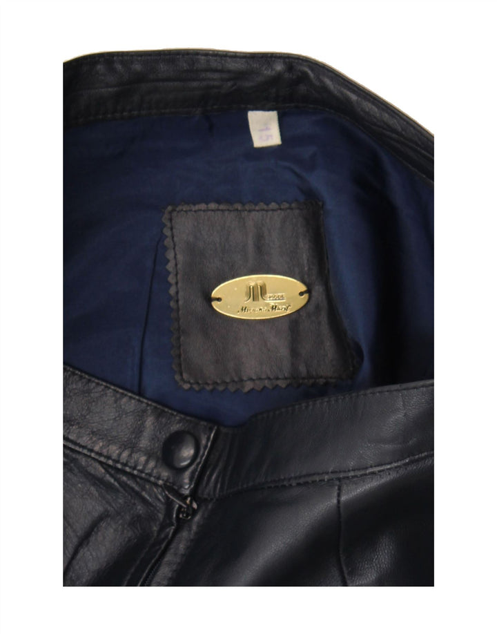 VINTAGE Womens Leather Skirt W27 Small Navy Blue Vintage Vintage and Second-Hand Vintage from Messina Hembry 