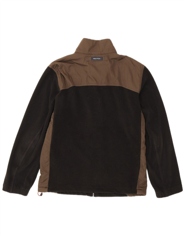 Nautica Ανδρικό Fleece Jacket UK 38 Medium Black Colourblock Polyester