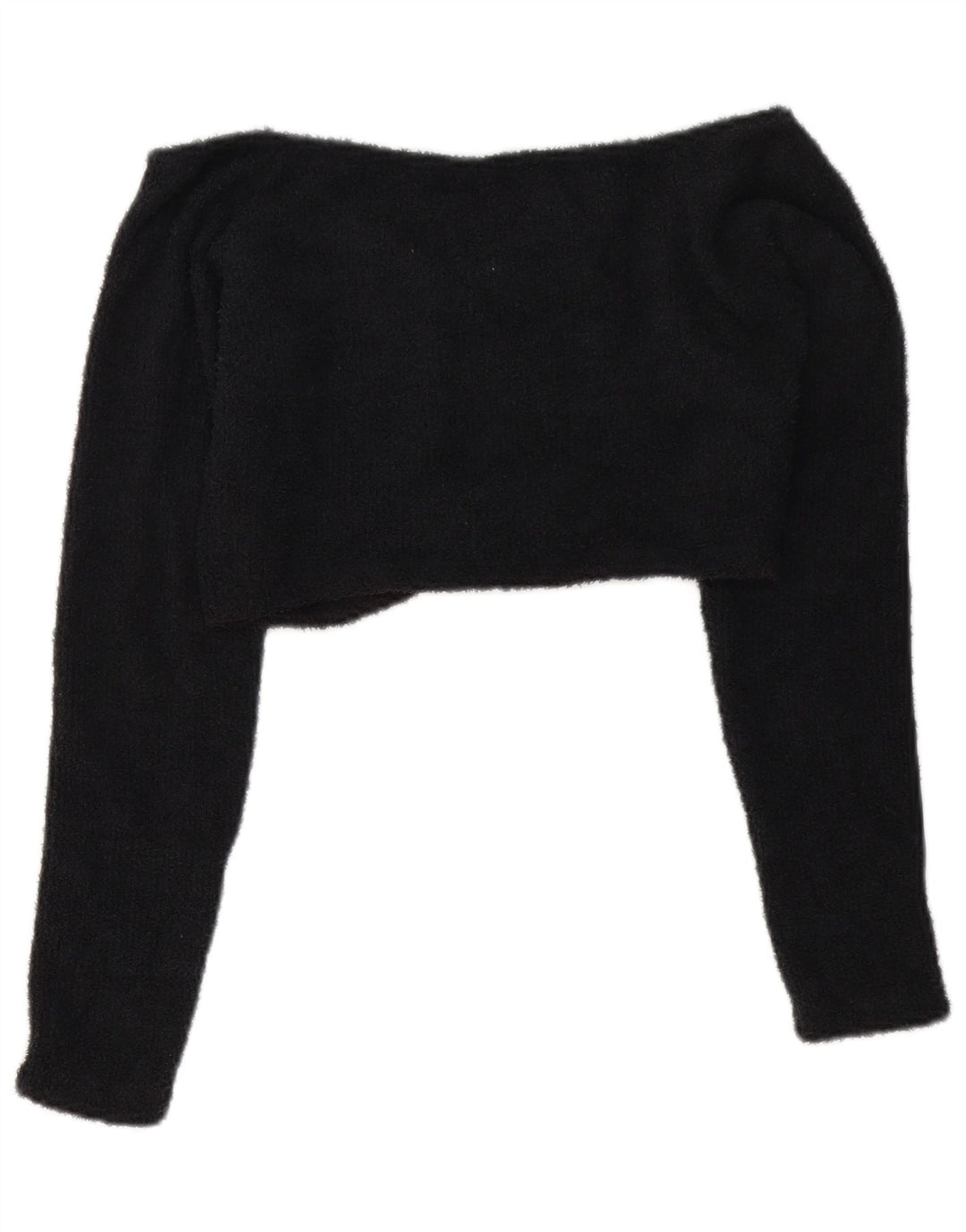 Adidas Γυναικείο Crop Fleece Off Shoulder Top UK 12 Medium Black Polyester