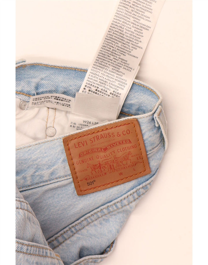 LEVI'S Γυναικείο τζιν 501 ίσιο W26 L28 Μπλε βαμβακερό