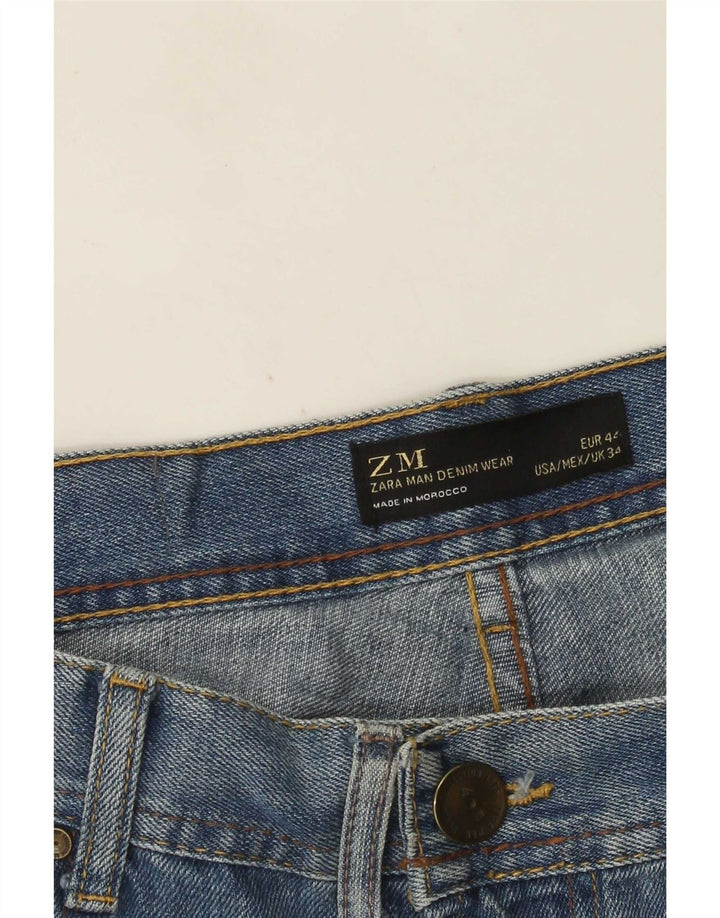 Zara Ανδρικό τζιν ίσιο EU 34 Large W34 L31 Blue