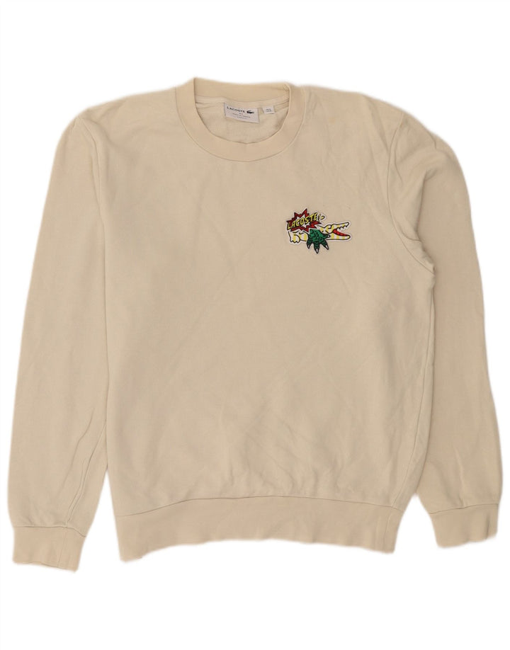 Ανδρικό φούτερ Lacoste Graphic Classic Fit Jumper Μέγεθος 4 Medium Beige