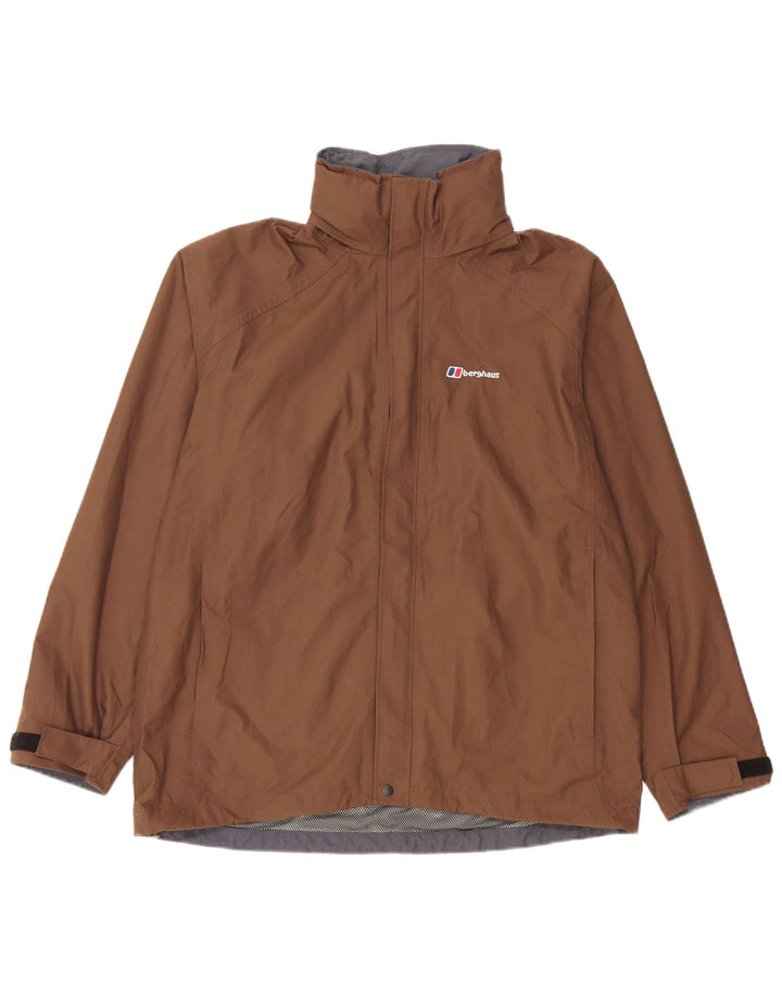 Γυναικείο μπουφάν βροχής με κουκούλα Berghaus UK 16 Large Brown Nylon