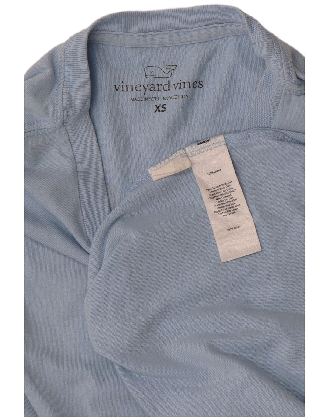 VINEYARD VINES Ανδρικό γραφικό τοπ Μακρυμάνικο XS Μπλε βαμβακερό