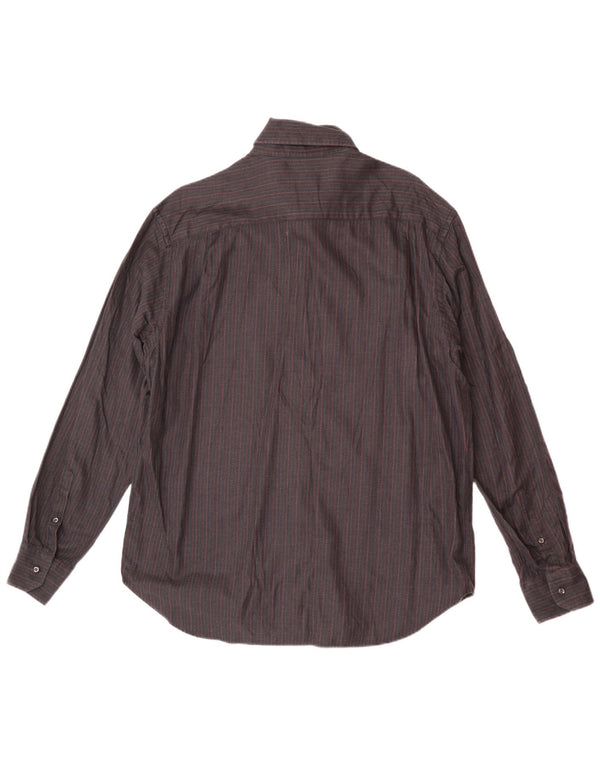 Ανδρικό πουκάμισο Trussardi μέγεθος 44 17 1/2 XL Navy Blue ριγέ Classic