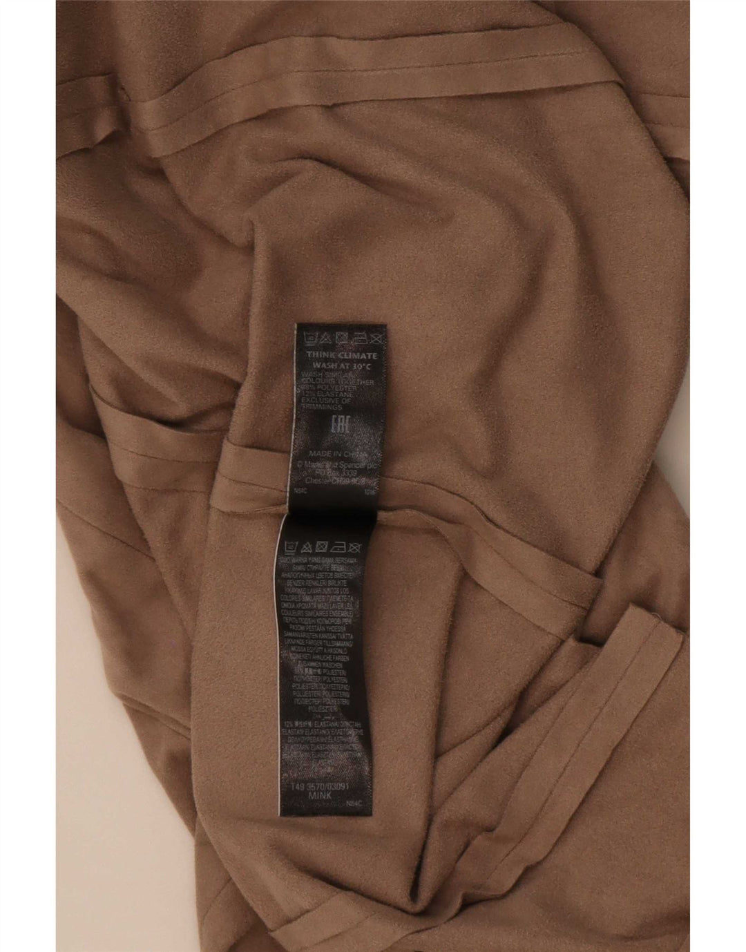 Marks & Spencer Womens Open Cardigan Top UK 18 XL Beige Polyester