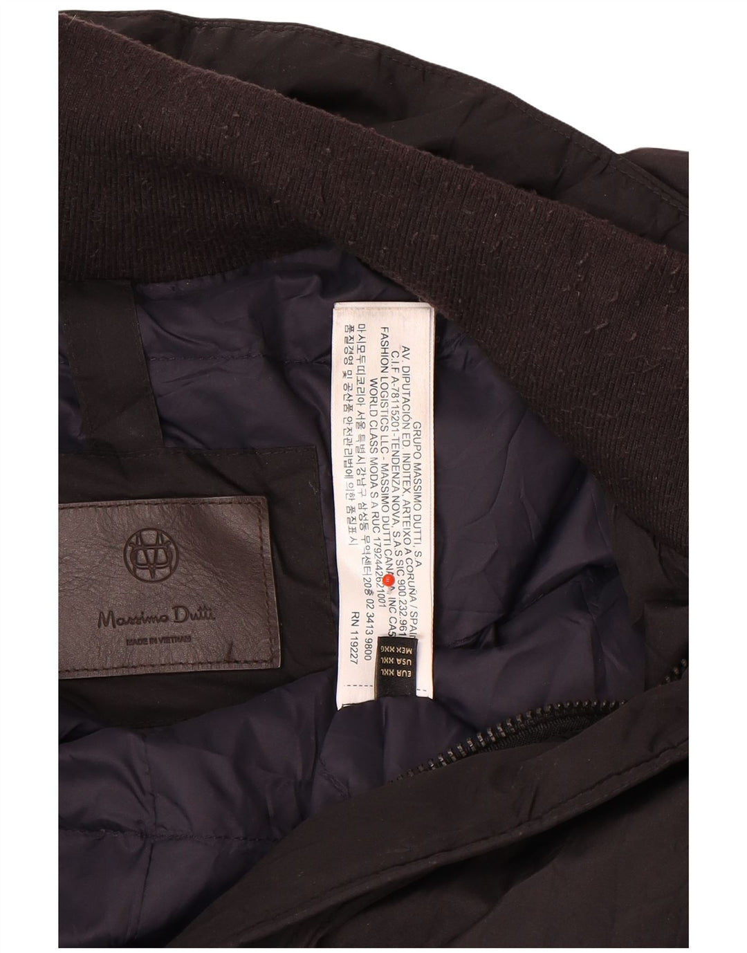 Massimo Dutti Ανδρικό παλτό UK 44 2XL Μαύρο Πολυεστέρας