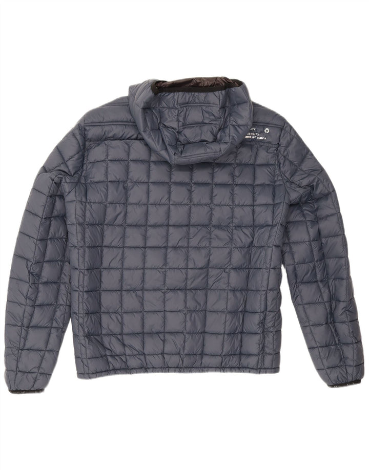 Replay γυναικείο μπουφάν με κουκούλα UK 16 Large Navy Blue Polyamide
