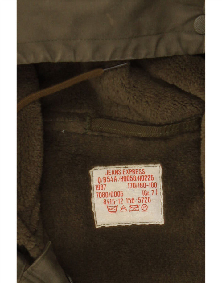 VINTAGE Ανδρικό μπουφάν Parka με κουκούλα UK 40 Large Green