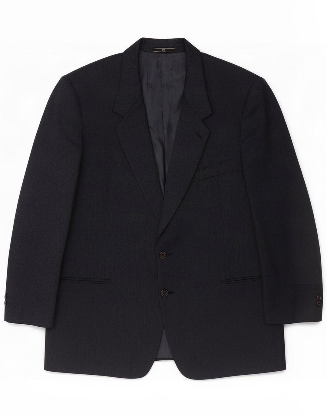 Valentino Mens 2 Button Blazer Jacket IT 56 3XL Navy Blue Virgin Wool