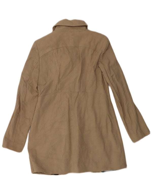 Zara Γυναικείο Παλτό UK 14 Large Beige Βαμβακερό