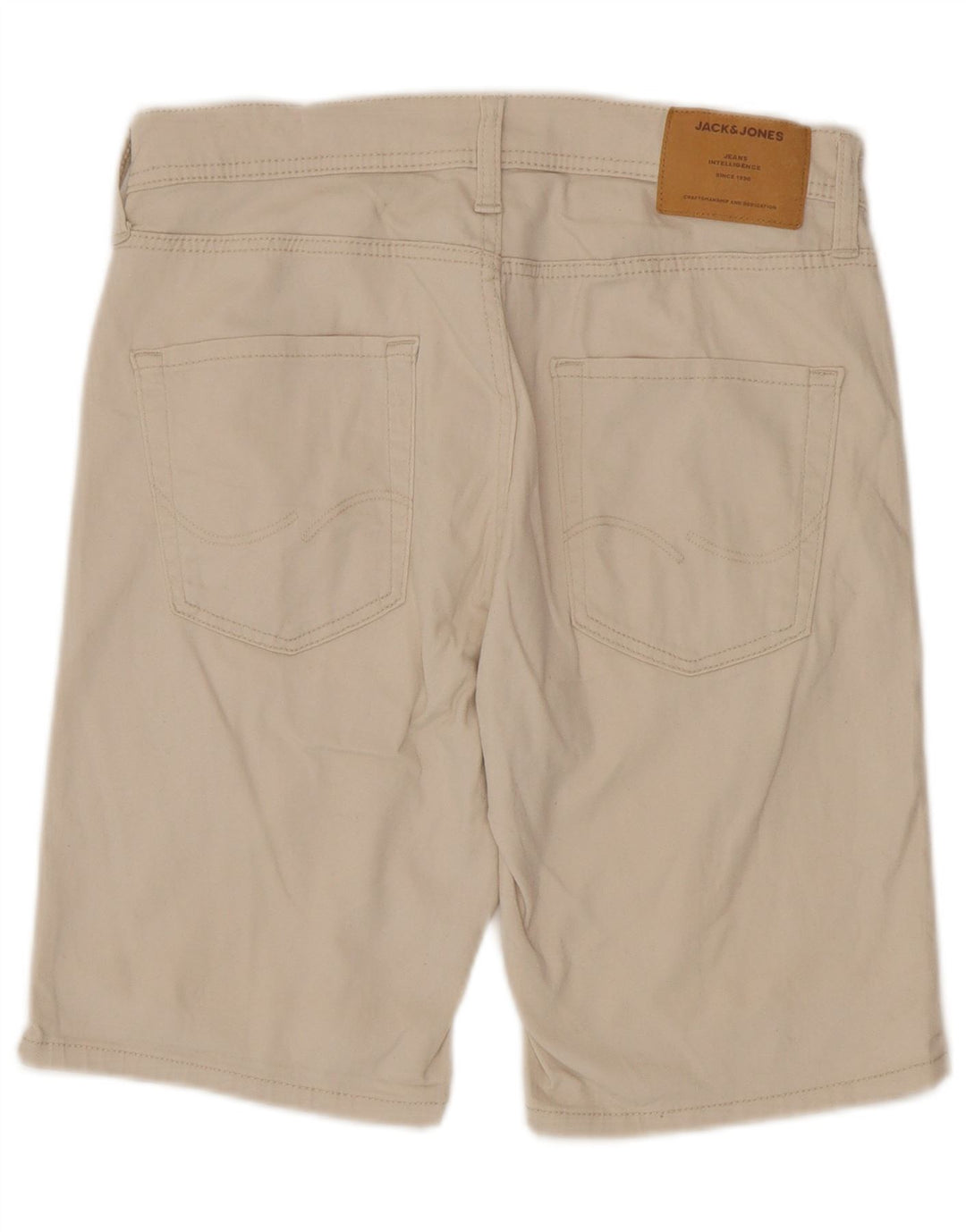 Ανδρικό κανονικό σορτς Jack & Jones, μικρό W29 μπεζ βαμβακερό