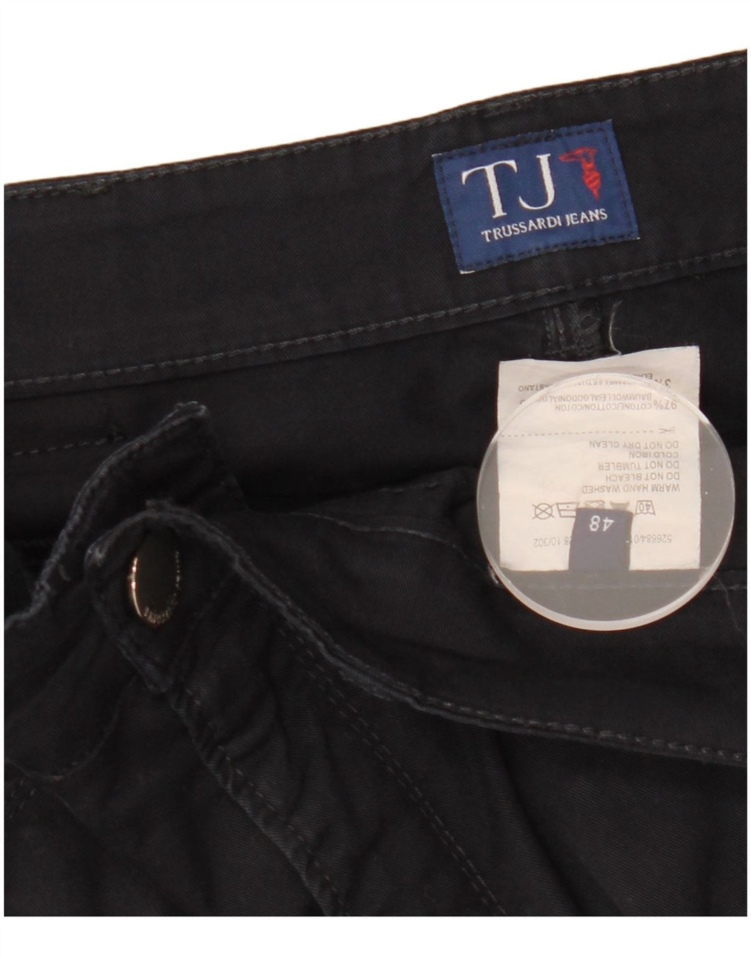 TRUSSARDI Ανδρικό ίσιο casual παντελόνι IT 48 Medium W32 L33 Navy Blue