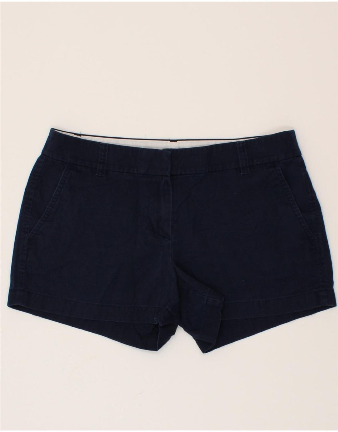 J. CREW Womens Chino Shorts US 6 Medium W30 Navy Blue Cotton Vintage J. Crew and Second-Hand J. Crew from Messina Hembry 