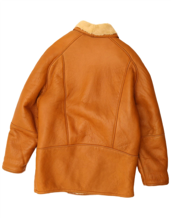 Vintage Ανδρικό Shearling Jacket UK 42 XL Beige