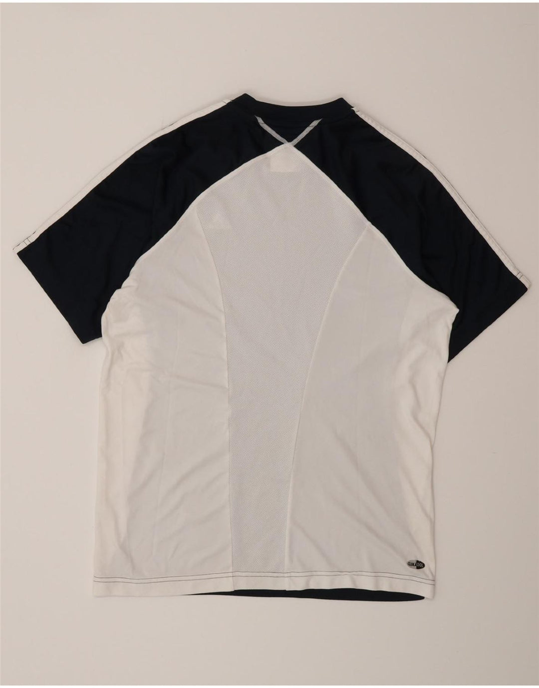 ADIDAS Mens Clima 365 T-Shirt Top Small Navy Blue Colourblock Polyester
