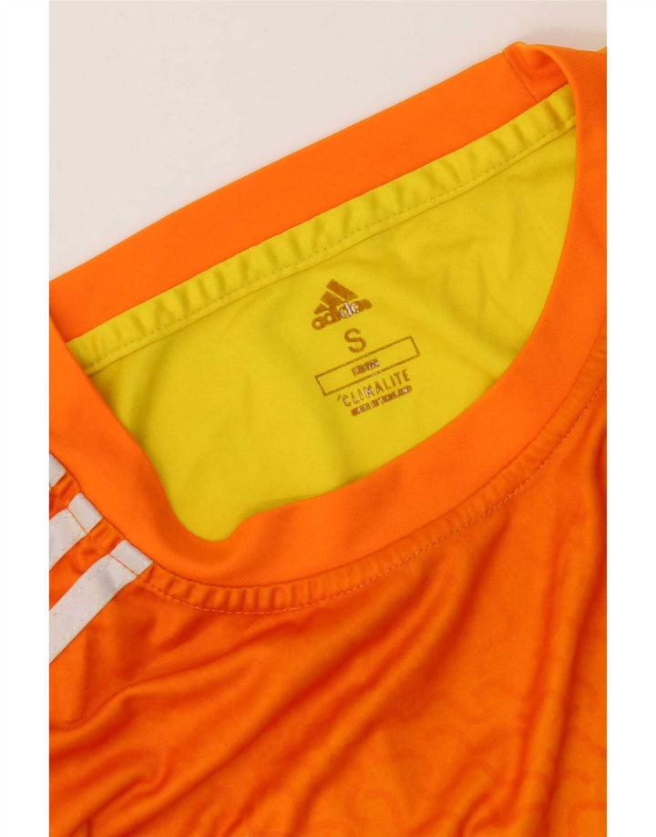 Ανδρικό T-Shirt Climalite Adidas Top Small Orange Colourblock