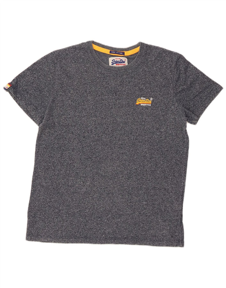 Ανδρικό T-Shirt SUPERDRY Top Large Navy Blue από βαμβακερό ύφασμα