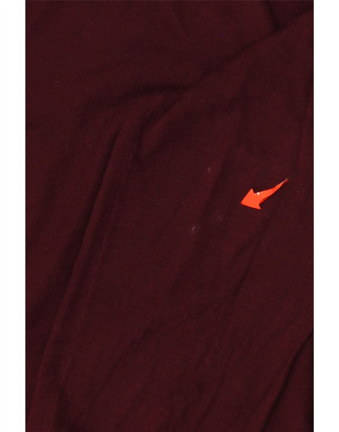 Zara Γυναικείο πουλόβερ με λαιμόκαυστο UK 14 Medium Maroon Viscose
