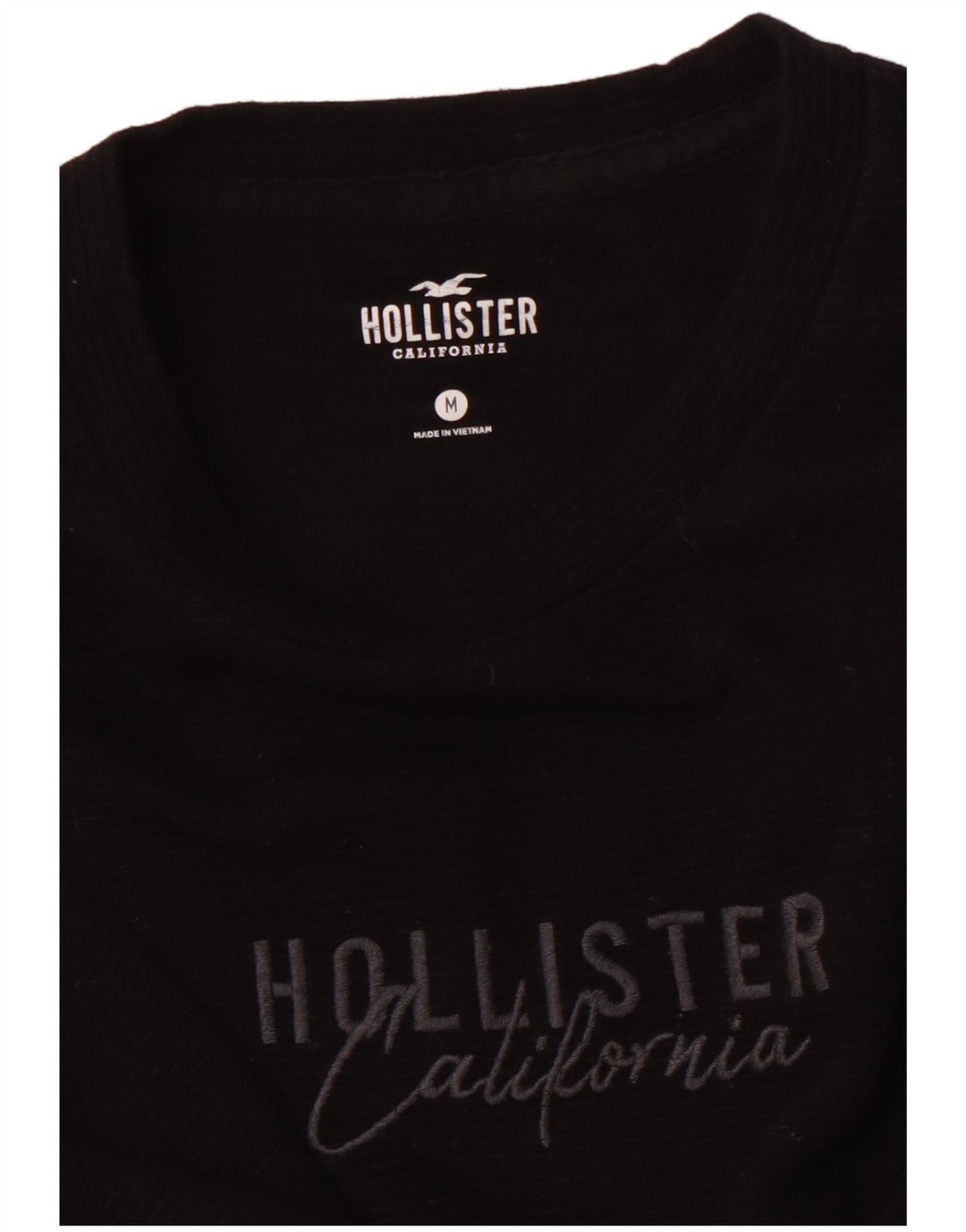 Ανδρικό γραφικό τοπ HOLLISTER Μακρυμάνικο μεσαίο μαύρο