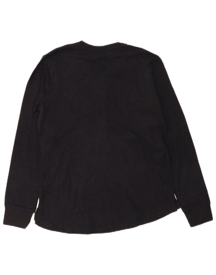 Lotto Γυναικείο τοπ μακρυμάνικο UK 10 Small μαύρο βαμβακερό