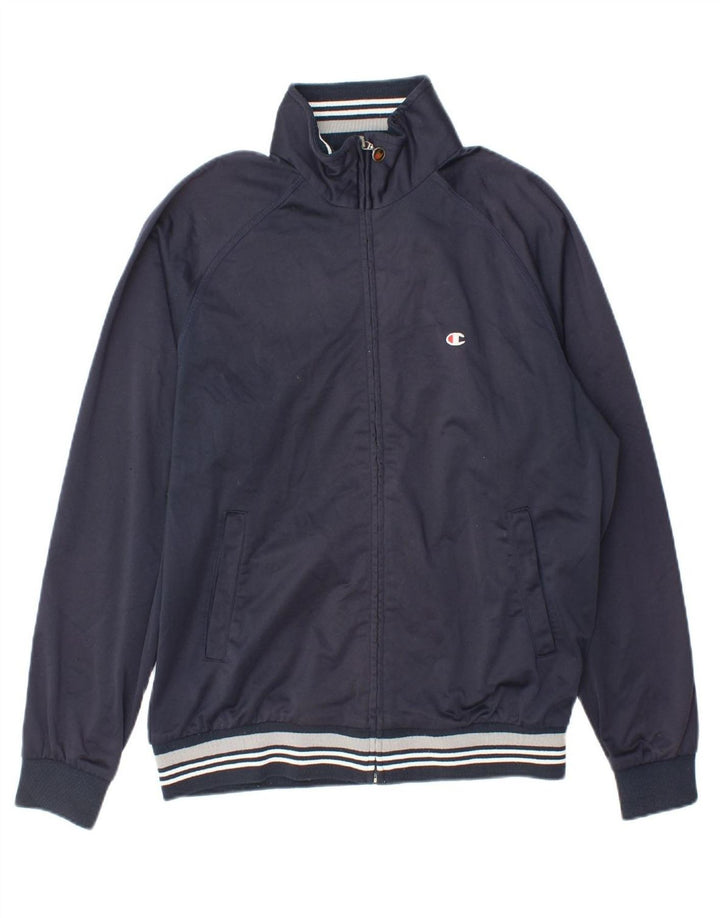 CHAMPION Mens Tracksuit Top Jacket Large Navy Blue