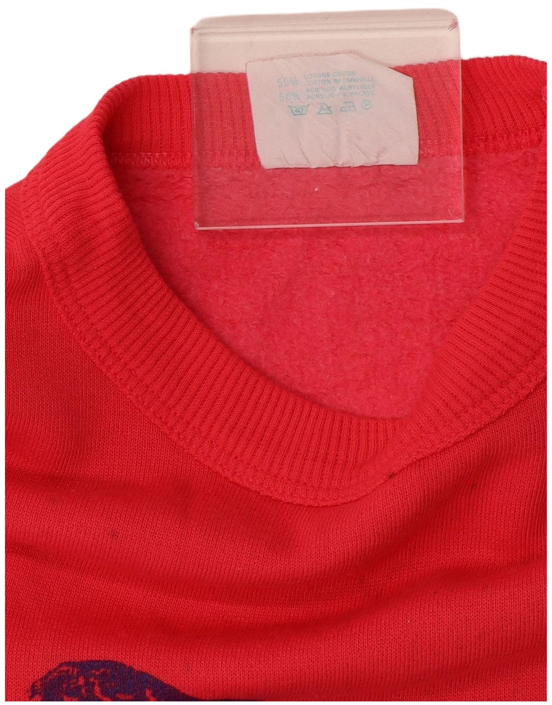 Vintage ανδρικό γραφικό φούτερ Jumper Μεσαίο ροζ βαμβακερό