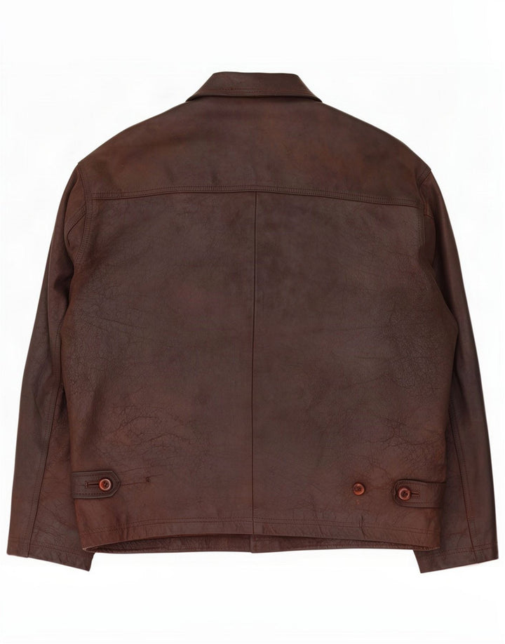 Vintage Ανδρικό Δερμάτινο Μπουφάν UK 40 Large Brown