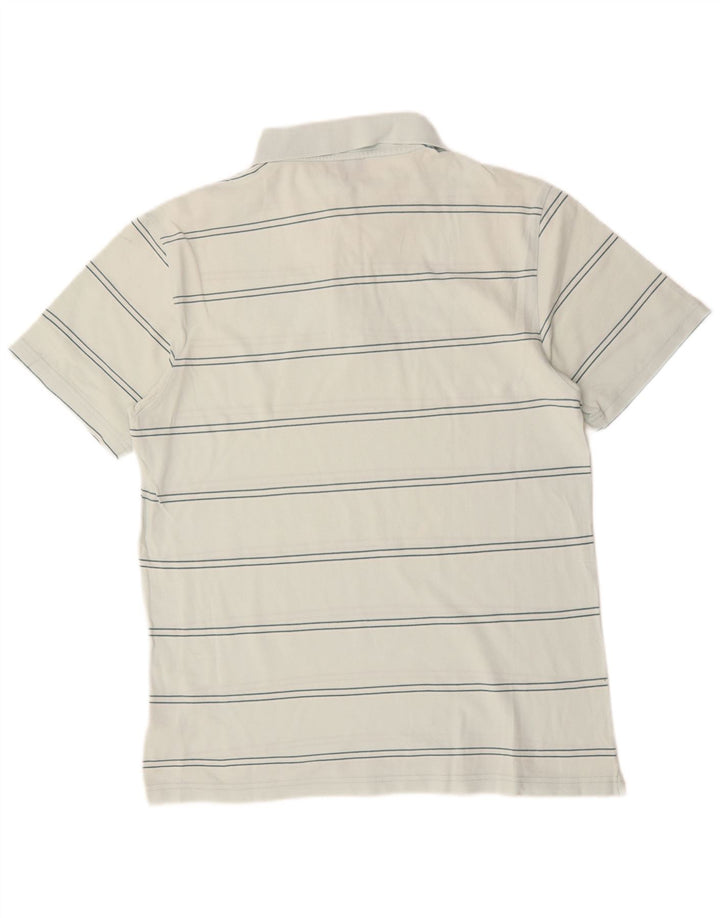 Ανδρικό πουκάμισο πόλο ASICS Βαμβακερό μεσαίο λευκό ριγέ