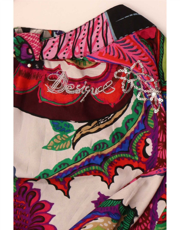 Desigual γυναικείο πουλόβερ μπλούζα UK 10 Small πολύχρωμο συνονθύλευμα