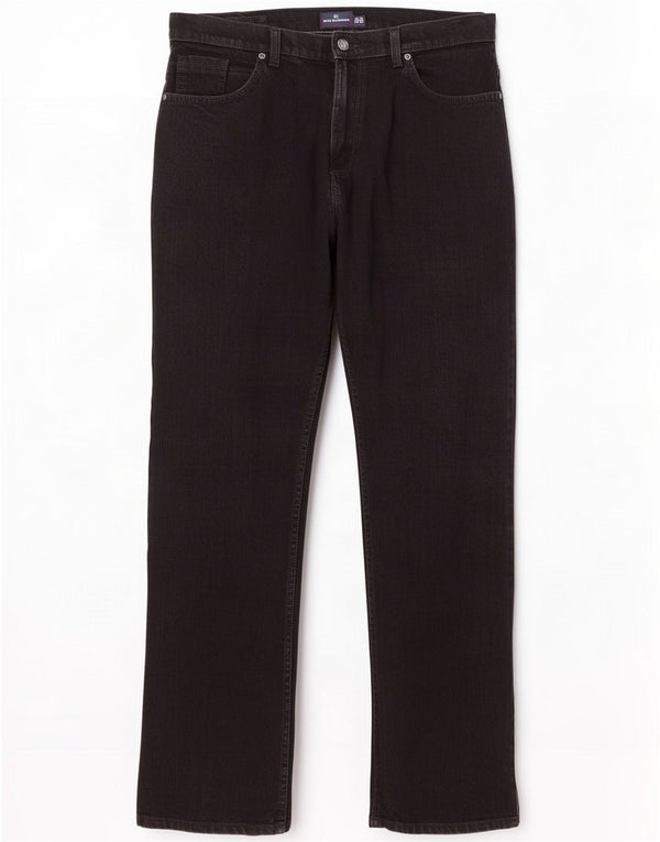 Marks & Spencer Mens Blue Harbour Straight Jeans W34 L33 Black Cotton