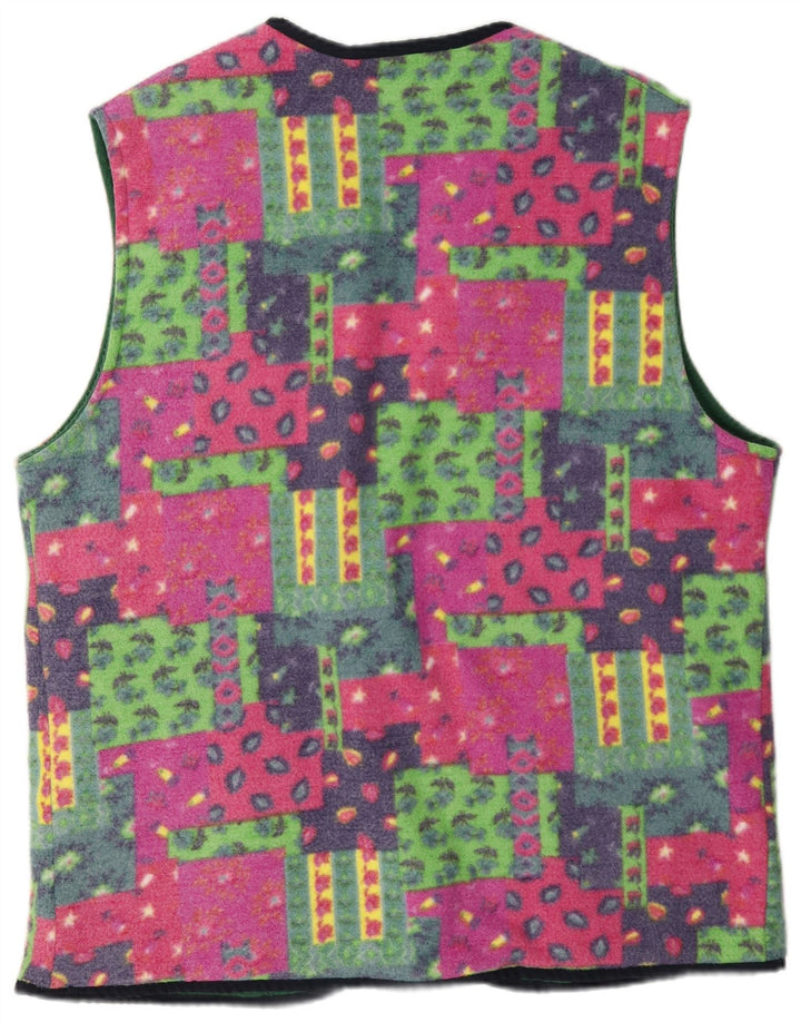 Rifle Mens Reversible Fleece Gilet UK 40 Μεγάλο πολύχρωμο συνονθύλευμα
