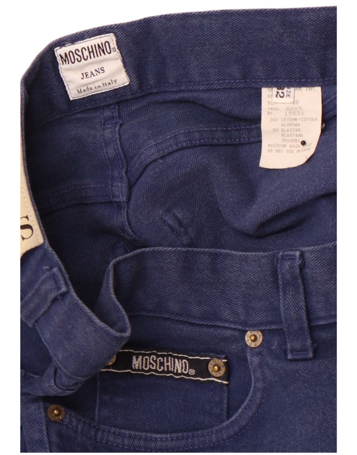 Γυναικείο ψηλόμεσο τζιν MOSCHINO ίσιο W32 L32 Navy Blue Cotton