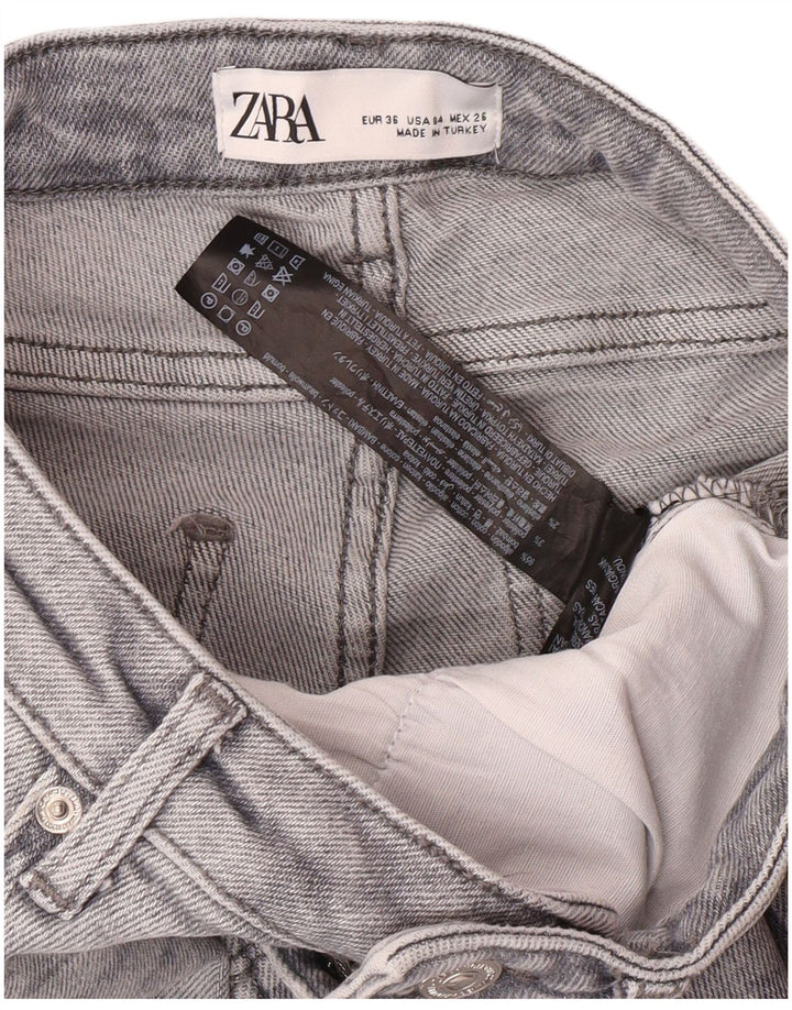 Zara Γυναικείο Skinny Jeans EU 36 XS W26 L28 Γκρι Βαμβακερό Μοντέρνο