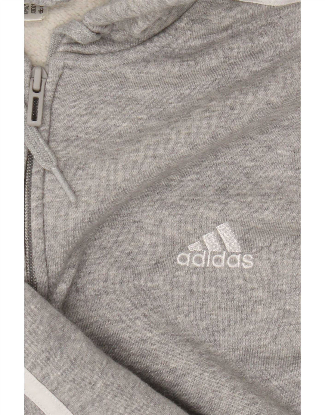 Ανδρικό πουλόβερ Adidas με φερμουάρ με κουκούλα σε μεσαίο γκρι χρώμα