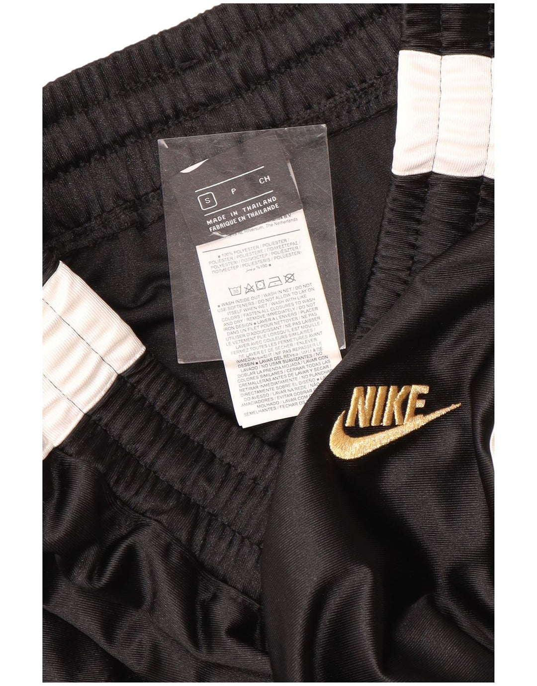 Γυναικεία αθλητικά παντελόνια Nike UK 10 Small Black Colourblock Polyester