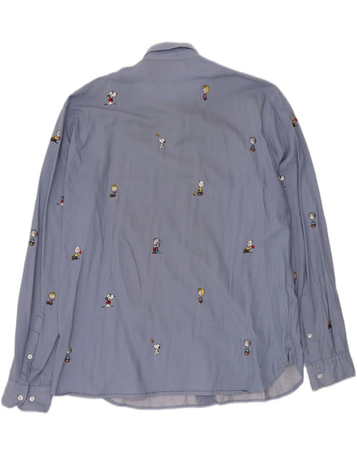 Ανδρικό πουκάμισο HUGO BOSS με φιστίκια XL μπλε βαμβακερό