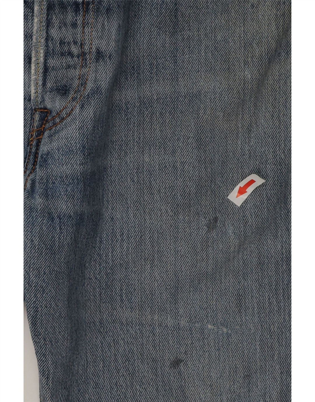 Levi's Mens 501 Distressed τζιν σορτς W32 μεσαίο μπλε βαμβακερό