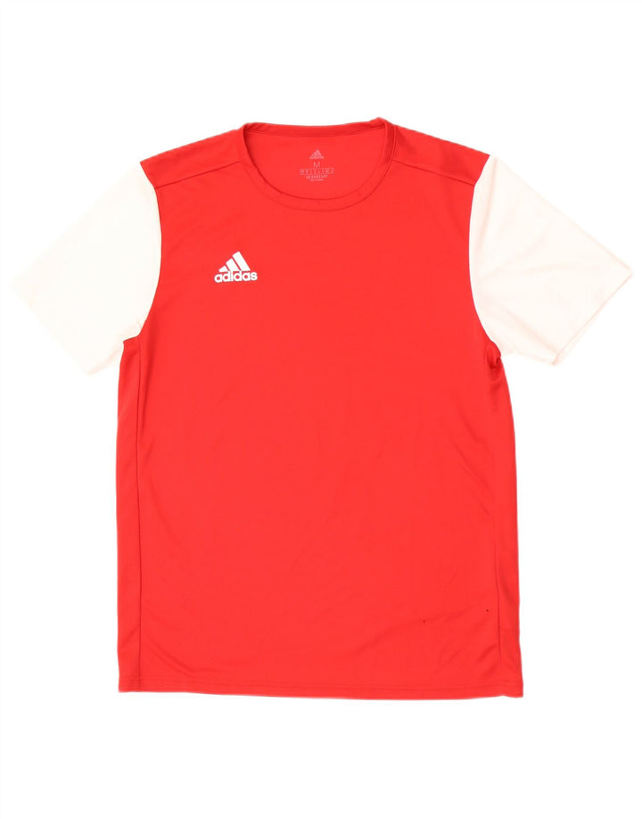 Adidas Ανδρικό T-Shirt Aeroready Top Medium Red Colorblock Πολυεστέρας