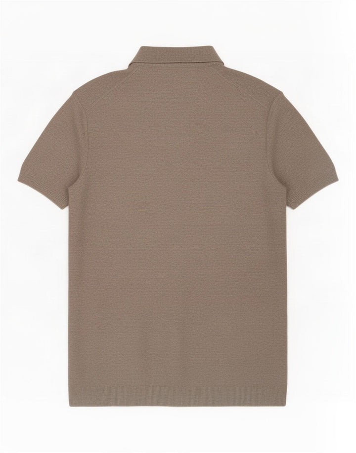 Ανδρικό πουκάμισο πόλο Massimo Dutti, μεγάλο γκρι βαμβακερό