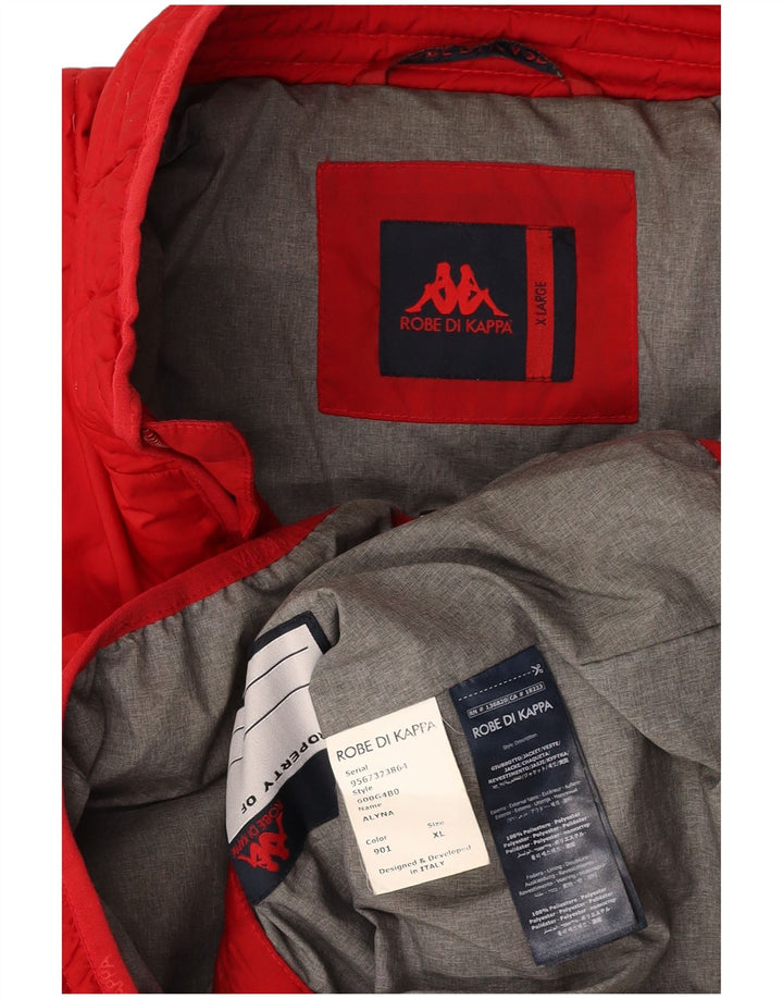 KAPPA Γυναικείο μπουφάν με επένδυση UK 18 XL κόκκινο πολυεστέρα