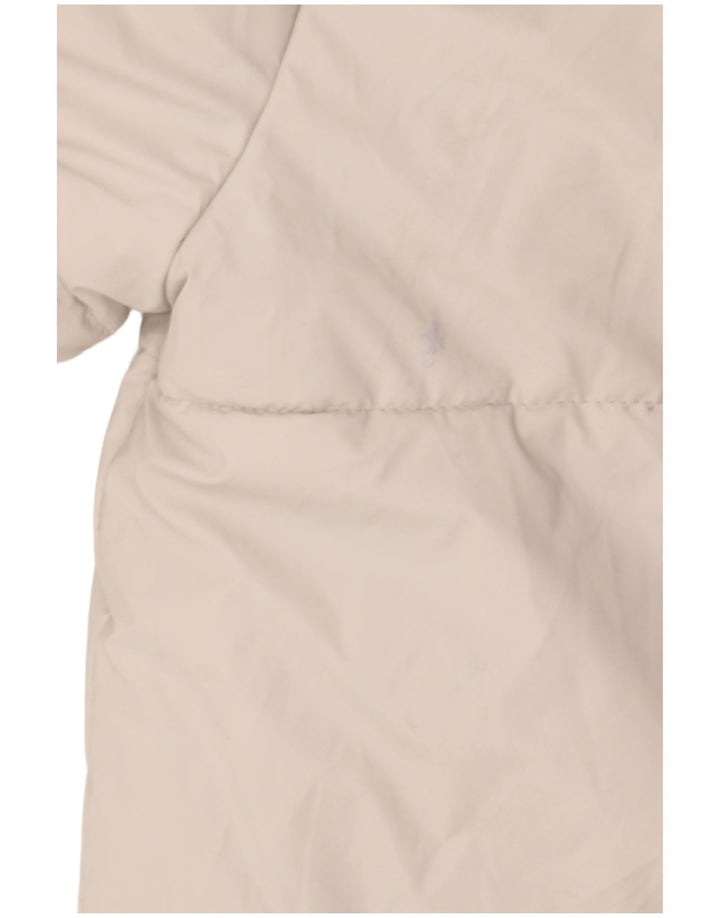 Zara Γυναικείο μπουφάν με κουκούλα UK 16 Large White Polyester