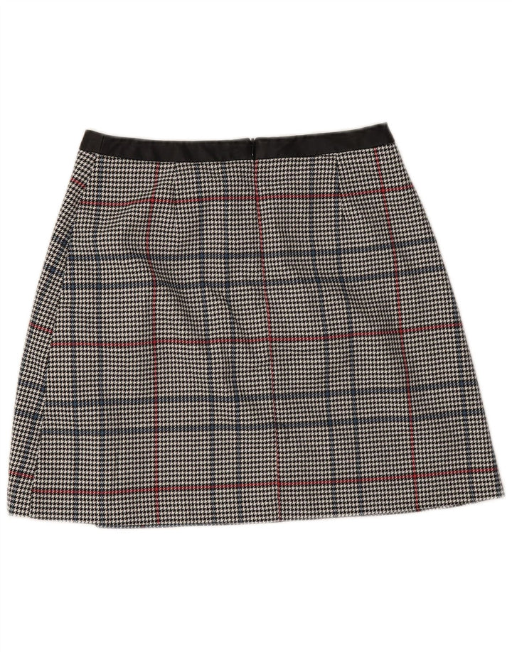 Γυναικεία μίνι φούστα Oasis UK 10 Small W28 Grey Houndstooth Polyester
