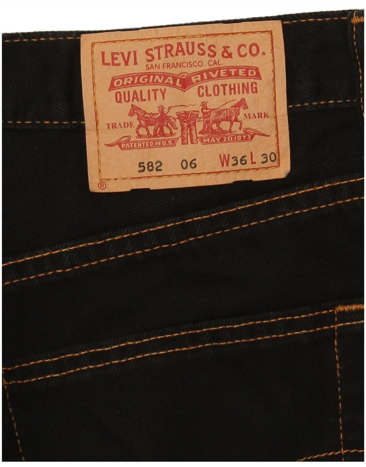 Levi's Mens 582 Straight Jeans W36 L30 Μαύρο