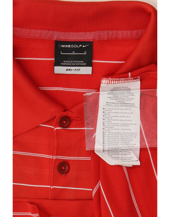 Ανδρικό μπλουζάκι Nike Dri Fit Polo με μεγάλο κόκκινο ριγέ πολυεστέρα