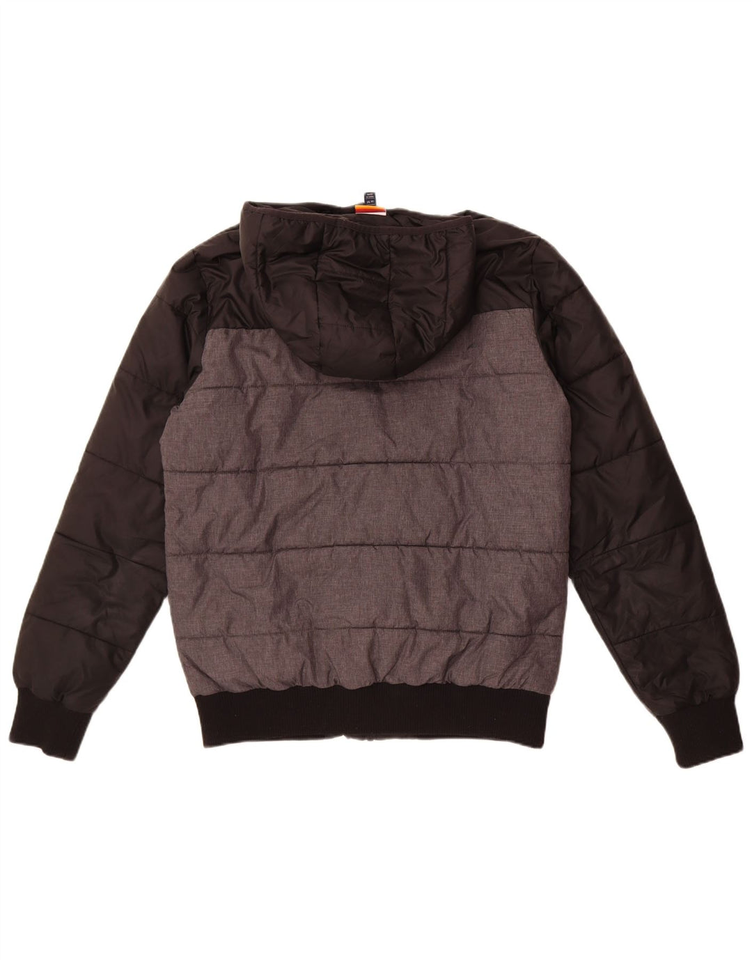 Ανδρικό μπουφάν Ellesse με κουκούλα με επένδυση UK 38 Medium Black Colorblock Πολυαμίδιο