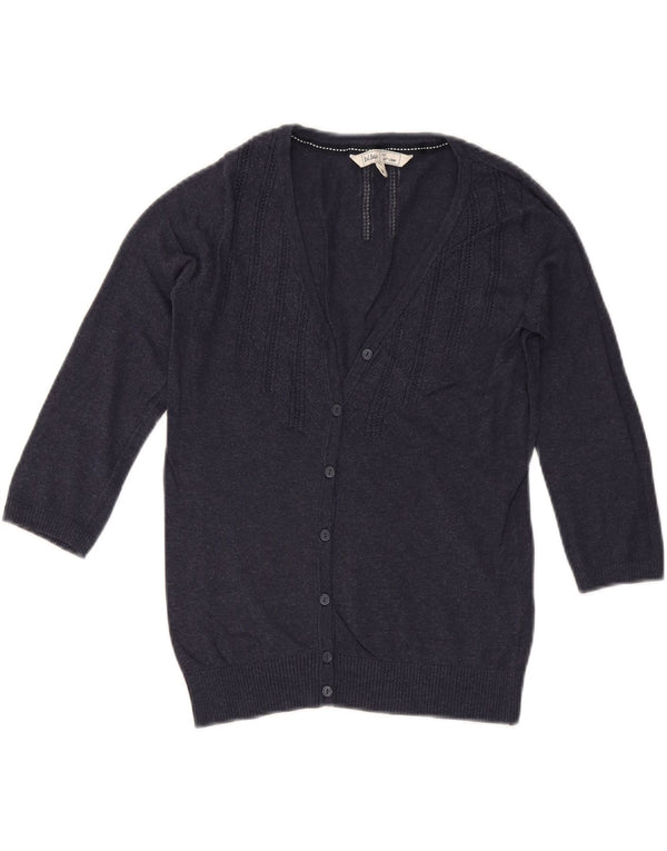 FAT FACE Γυναικείο πουλόβερ ζακέτα 3/4 μανίκια UK 8 Small Navy Blue από βαμβάκι